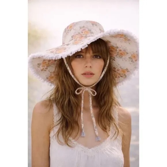NWT Anthropologie Capitanna Floral  Maxi Bucket Sun Hat main image 6